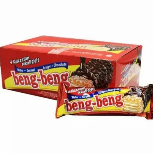 WHOLESALE Biscuit And Cookies Beng Beng 20g Box Sweet Crispy Wafer Chocolate Indonesia Product. HOT SALE