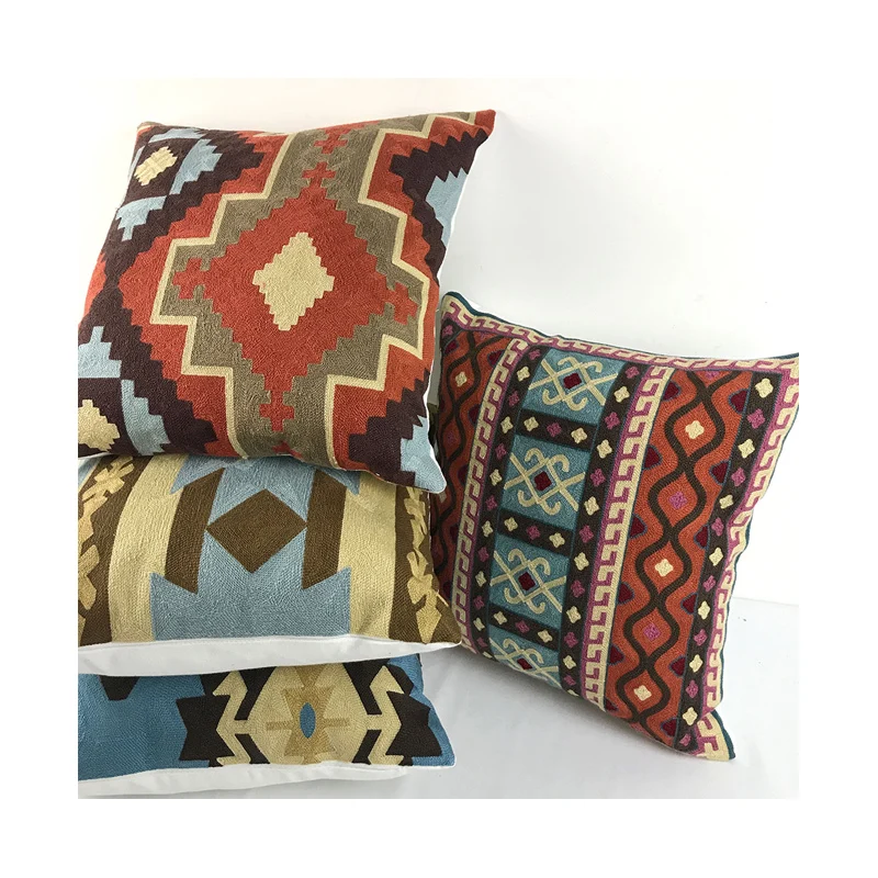 Buti turkish Embroidery fancy Latest throw pillow decorative customized pillowcases moroccan cushion covers