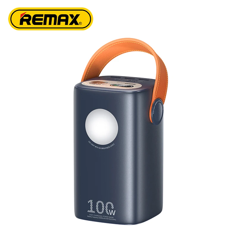 REMAX Gutitan Series RPP-100 100W+22.5W PD+QC Outdoor Power Bank with Light 60000mAh Fast Charging Power Banks for Laptops