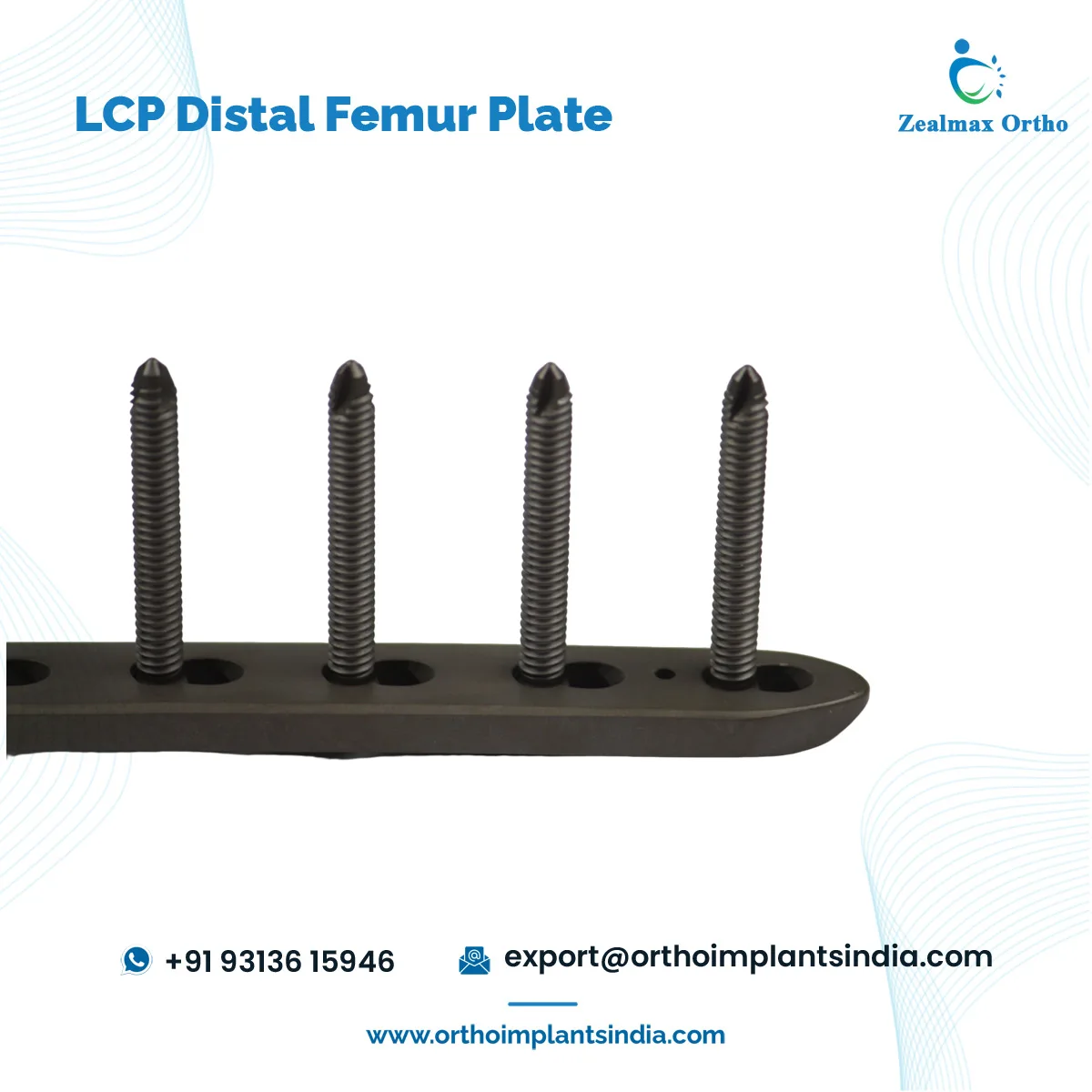 2023 Hot Selling High Quality Titanium Material Orthopedic Trauma Implants LCP Distal Femur Bone Fracture Locking Plate