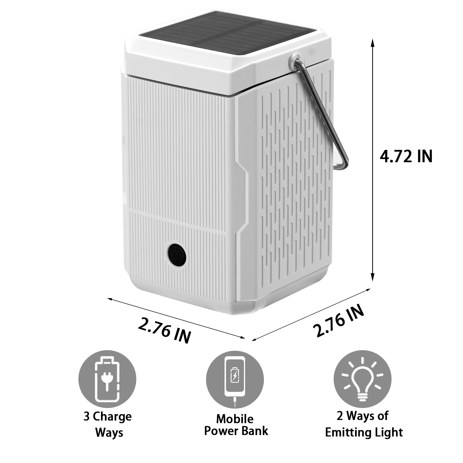Emergency LED Camping Lantern Flashlight Collapsible 2 in 1 Lantern 2000mah