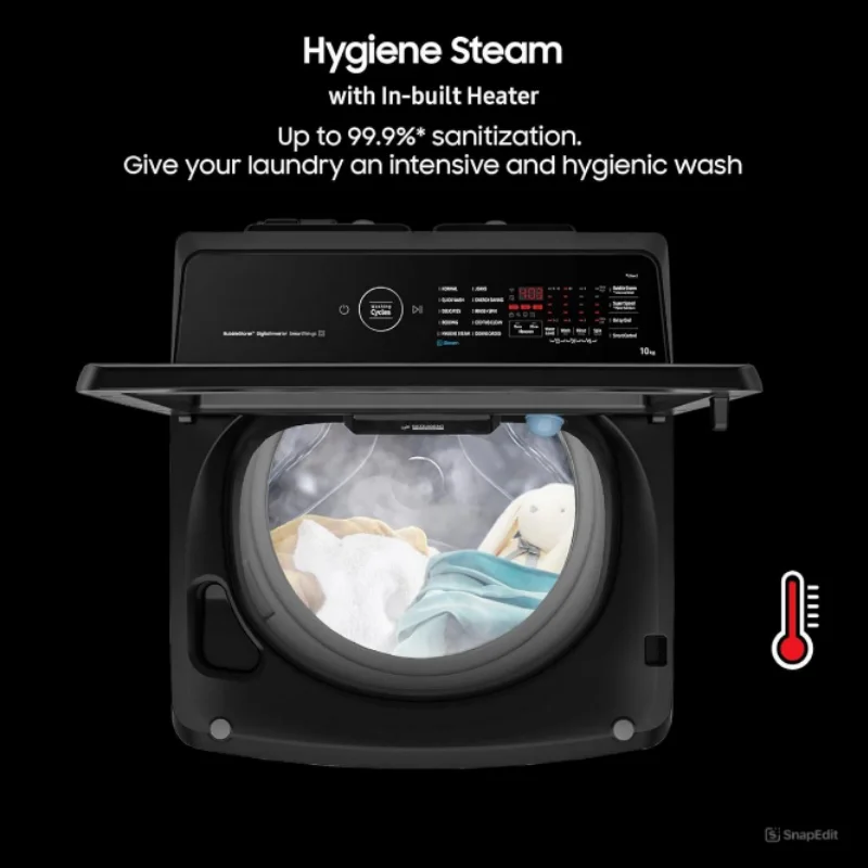 NEW  WA80BG4582BDTL 8 Kg 5 Star Ecobubble Wi-Fi Inverter Top Load Washing Machine - Rose Brown, Bubble Storm Technology