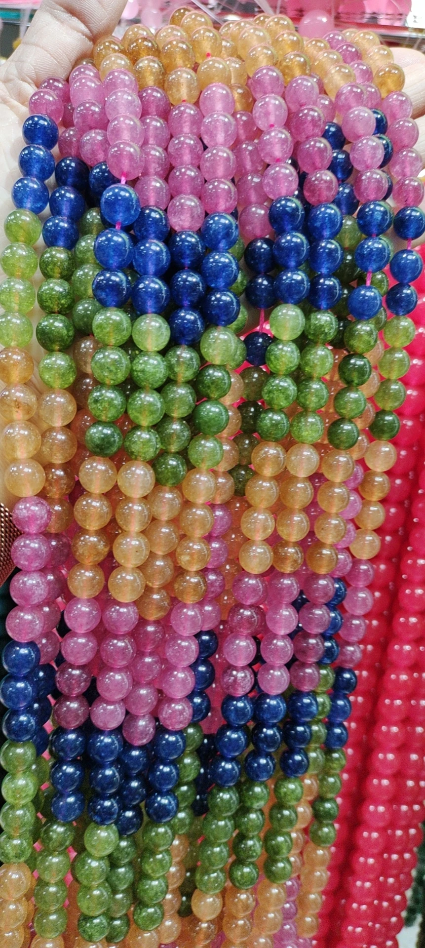 Loose 6mm 8mm 10mm 12mm Beads Jade Round Bead Strands Green Jade Beads for Bracelets Necklace Jewelry Making