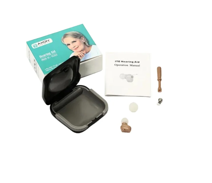 invisible hearing aid ITE Axon K 188 affordable price hot sale ite hearing aids made in China mini hearing aids non rechargeable