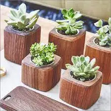 Wooden Flower Poat  Custom Design Wholesale Unique MDF Wood Flower Vase For Home and Office Decoration