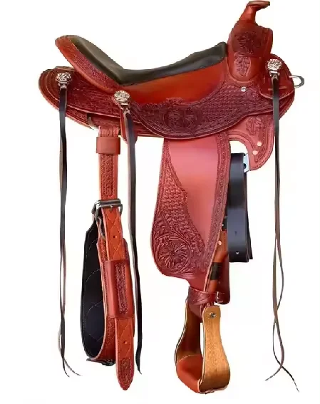 American Leather Western Trail Barrel Saddle Western English Horse Saddle Manufacturing From India