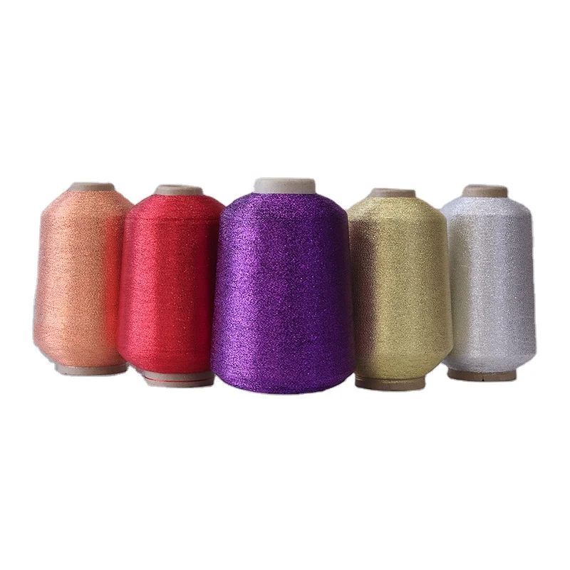 Colorful Supper Soft MH Type Sparkly Crochet Thread Polyester Metallic Yarn For Knitting Thread