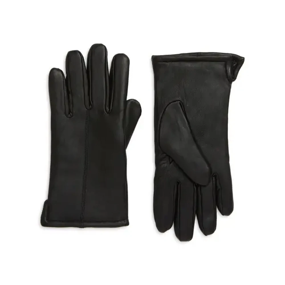 Daily life comfortable fashion glove smartphone men unlined deer skin driving leather Woven Button Gloves Short Glove