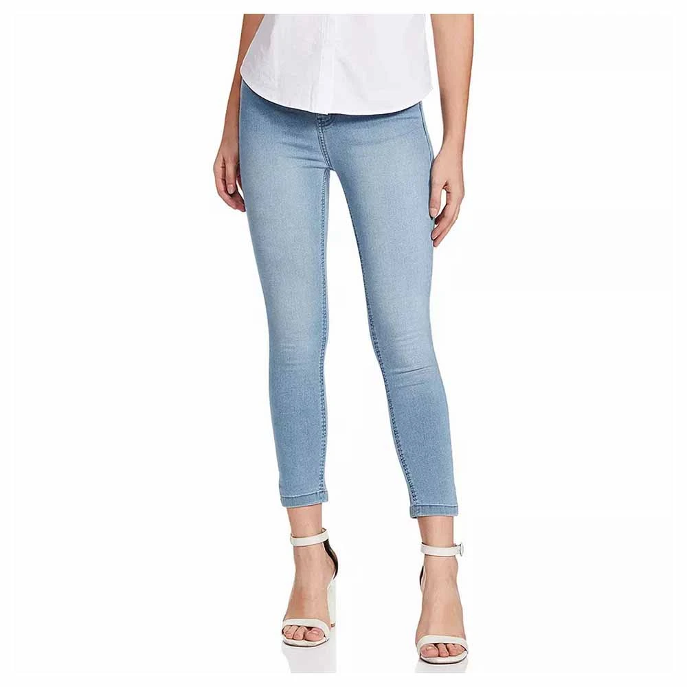 OEM Customized Women Jeans High Waist Solid Color Denim Pants / Wholesale OEM Custom Skinny Slim Fit Fashion Women Denim Pants