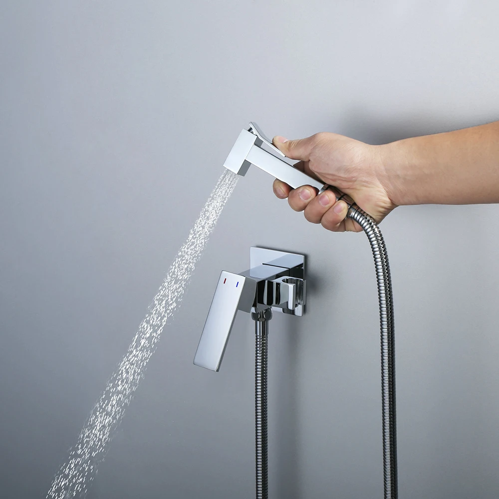 Hot Selling Brass Bathroom Bidet with Single Hand Toilet Handle Sprayer Mixer Shattaf Valve for Bidet Function