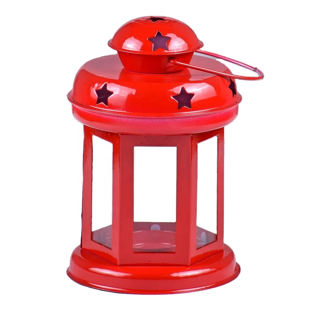 Decorative Lantern Red For Christmas And Home Decoration Handmade Moroccan Style Candle Stick Holder By Axiom Home Accents