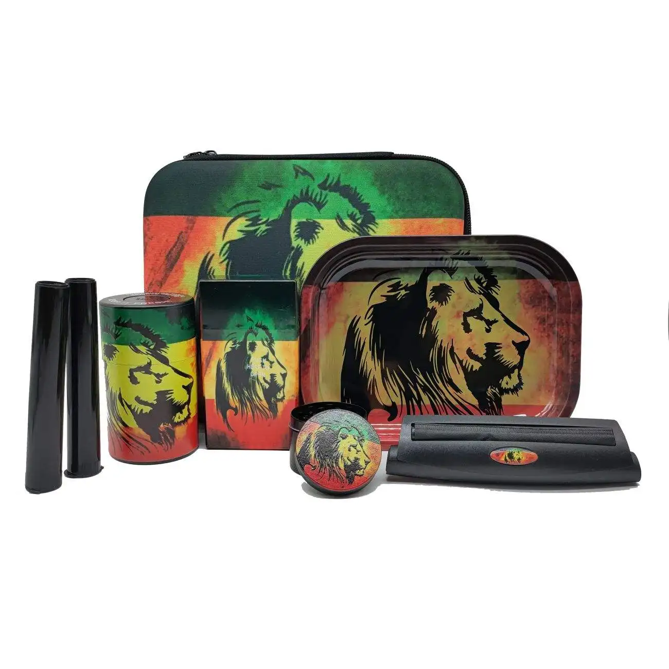 6 in 1 Custom Smoking Kit with Scale Rolling Tray Roller Smoking Set Herb Grinder Smoking Kit Set