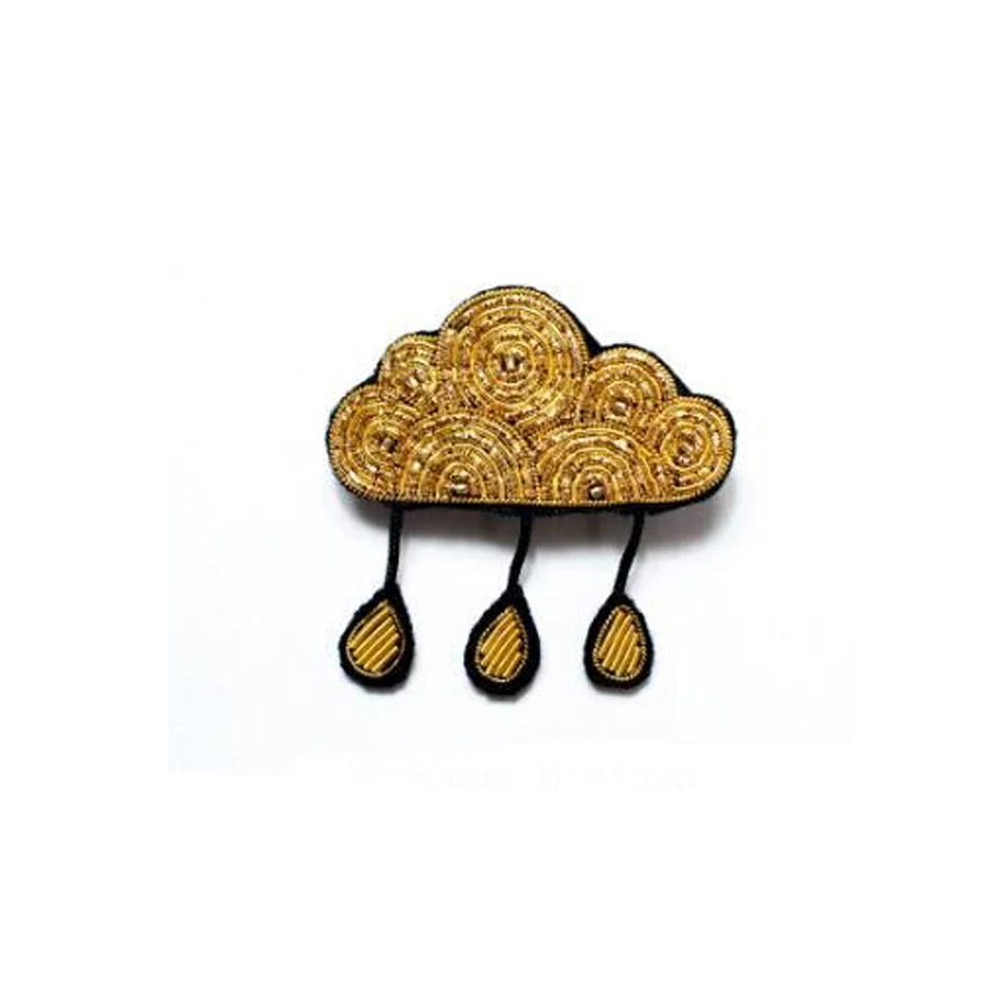 Patches For Clothing Embroidery Patch Cactus Rose Fruit Cloud Tree Badge Stripes Brooch4