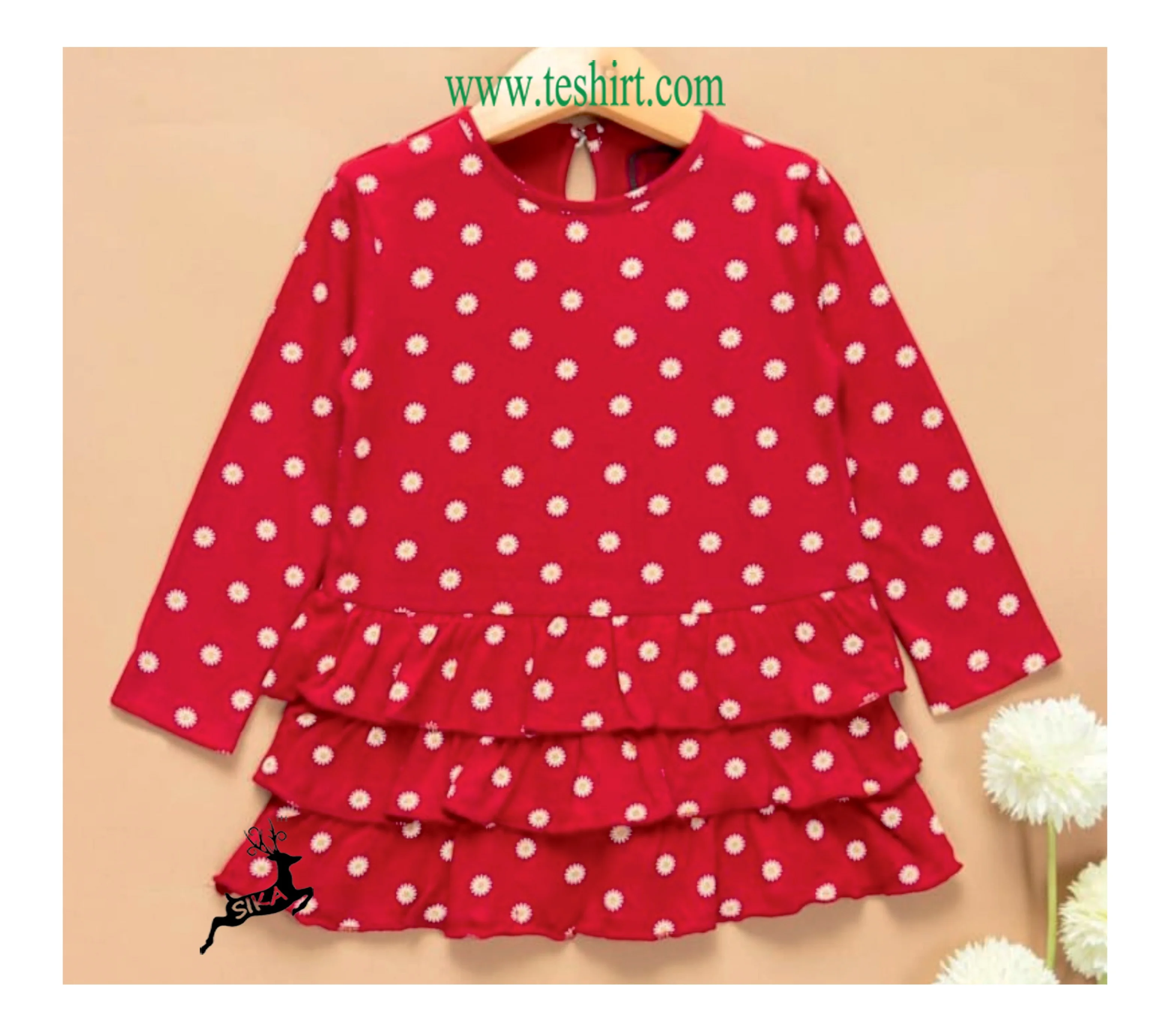 2024 girls frock Organic Red.jpg