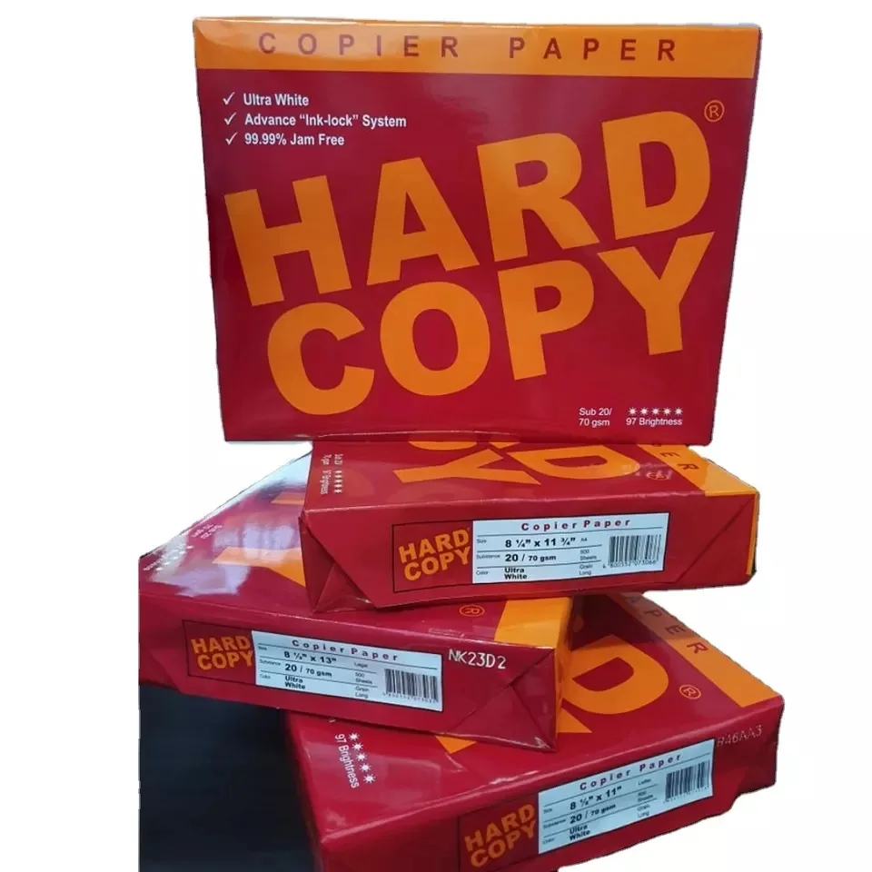Дешевая бумажная бумага 75gsm 80gsm короткая и длинная/A4/длинная 80 gsm 70gsm твердая связка A4 копировальная