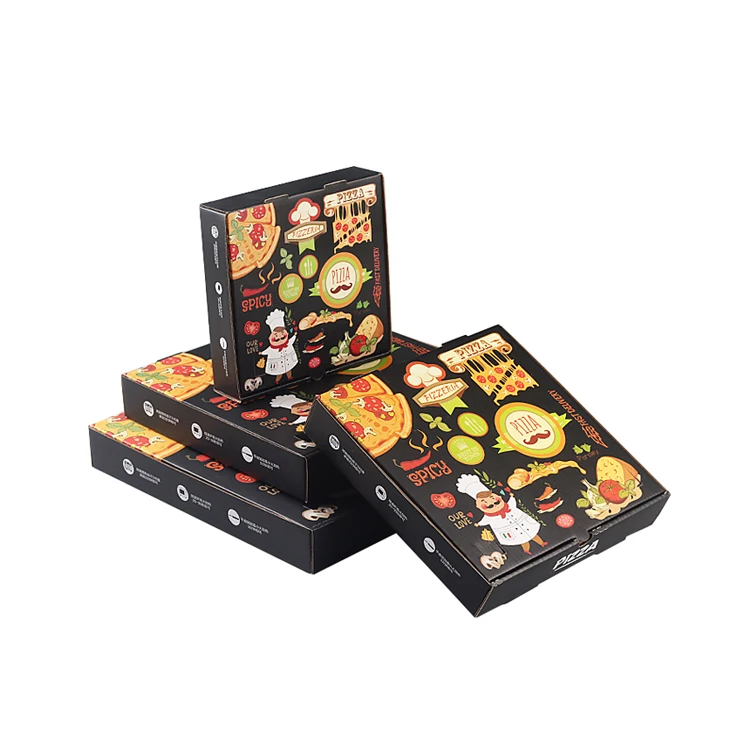 Pizza Box Wholesale Custom Logo Printing Corrugated Pizza Packing Paper Carton Box