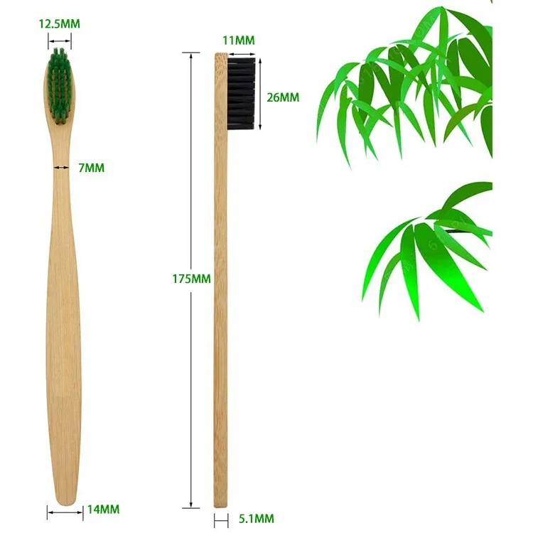 Высококачественная Экологически чистая одноразовая бамбуковая зубная щетка для взрослых мягкая щетина биоразлагаемая и перерабатываемая сделано во Вьетнаме