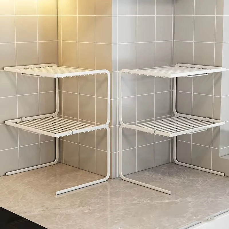 Creative Iron Spice Rack for Kitchen under Sink Cutlery Tabletop Storage Organizer for Small Space Organization