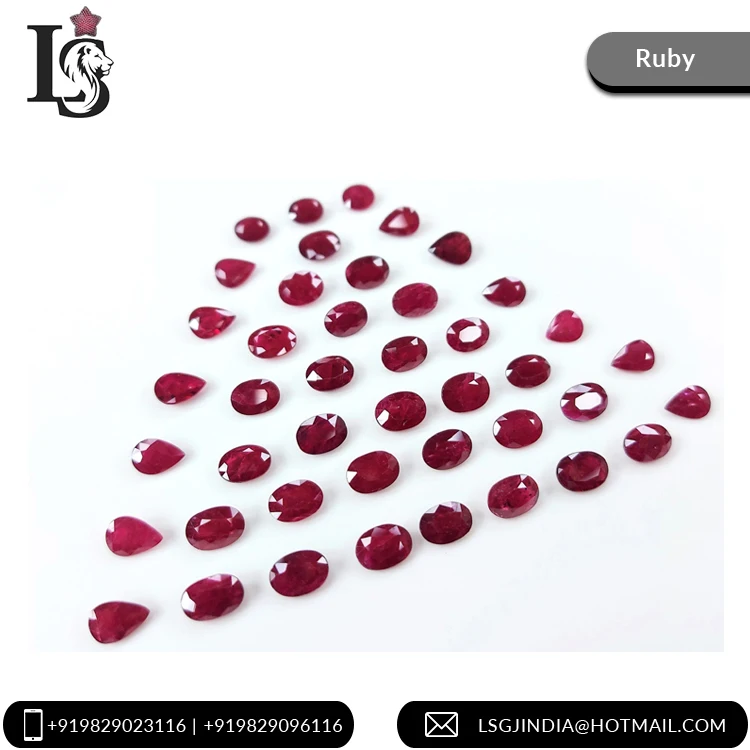 Blood red Ruby Calibrated 5x7 mm Size 100% Natural Oval Shape Ruby fine cut Gemstone for Necklace Rings Making