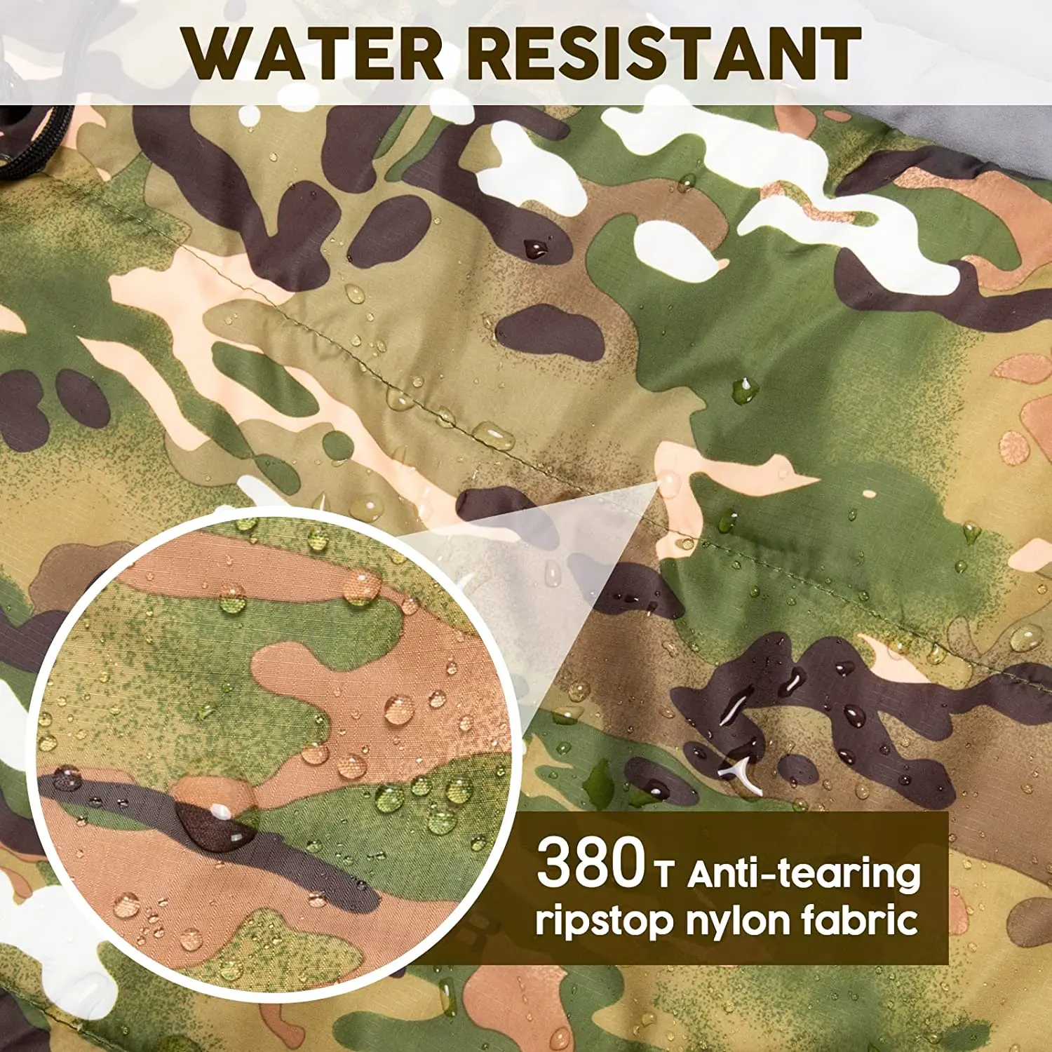 3-4 Season Waterproof Camping Mummy Hiking Cotton Sleeping Bag With Compression Sack Ultralight