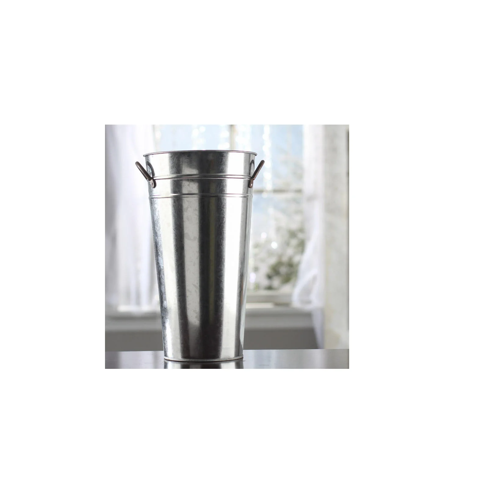 Huge Flower Bucket for Indoor Outdoor Decor Manufacturers of Modern Garden Planters in Galvanized Metal at Best Price