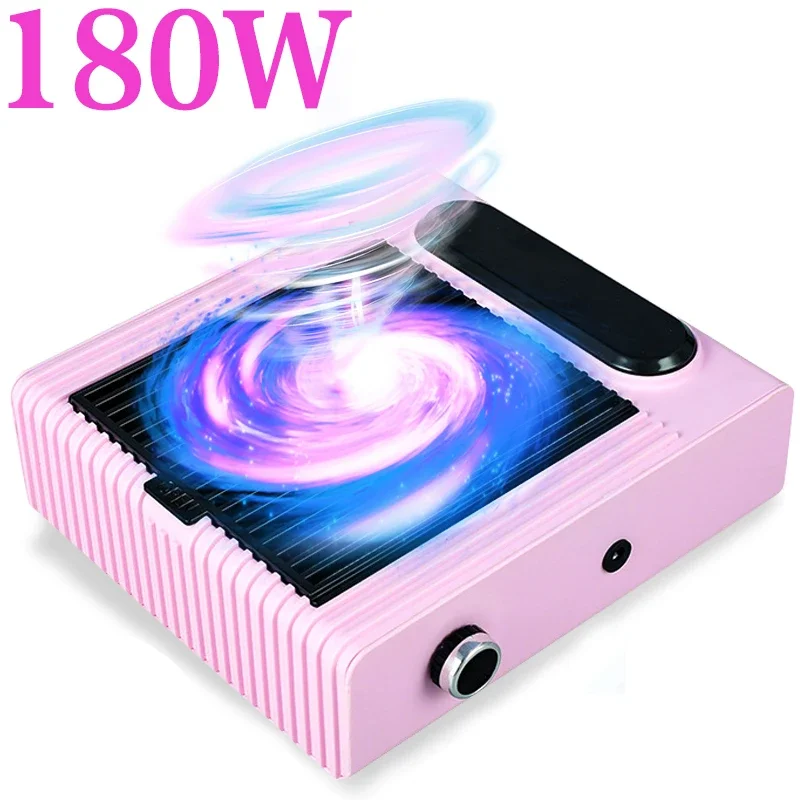 2024 180W Nail Dust Collector Adjustable Wind Speed Dust Vacuum Strong Fan Cleaner With Recyclable Filter For Nails Machine