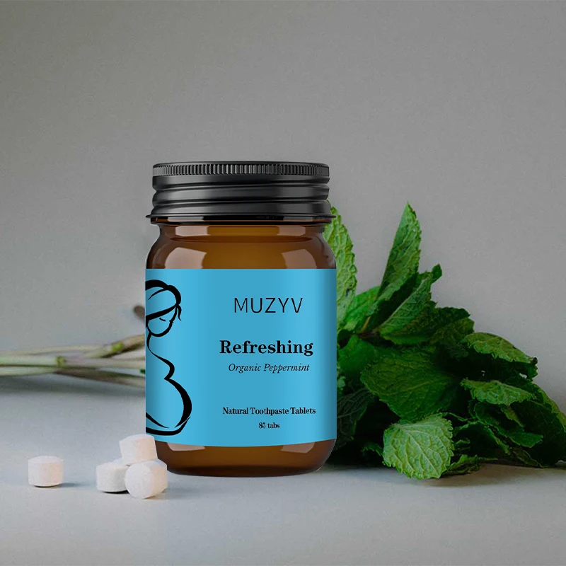 QEN  Nano Hydroxyapatite Herbal Solid Toothpaste Fluoride Free Mouthwash Tablets Toothpaste Pills for Sensitive Teeth