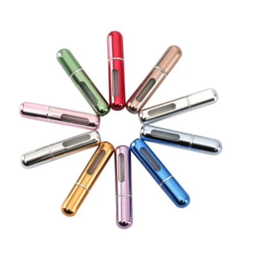 Top Quality 5ml Perfume Bottle Mini Metal Sprayer Refillable Aluminum Perfume Atomizer Travel Size