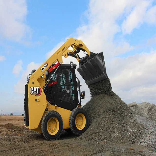 Affordable Strong Mini New Skid Steer Loader Cat 236B Used Mini front loader wheel machine loading Capacity 400kg For Sale