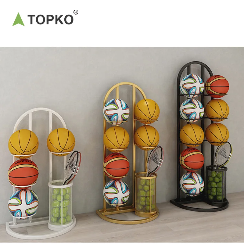 TOPKO Sports Equipment Football Volleyball Basketball Ball Storage Display Rack Holder Outdoor Sports Ball Display Stand