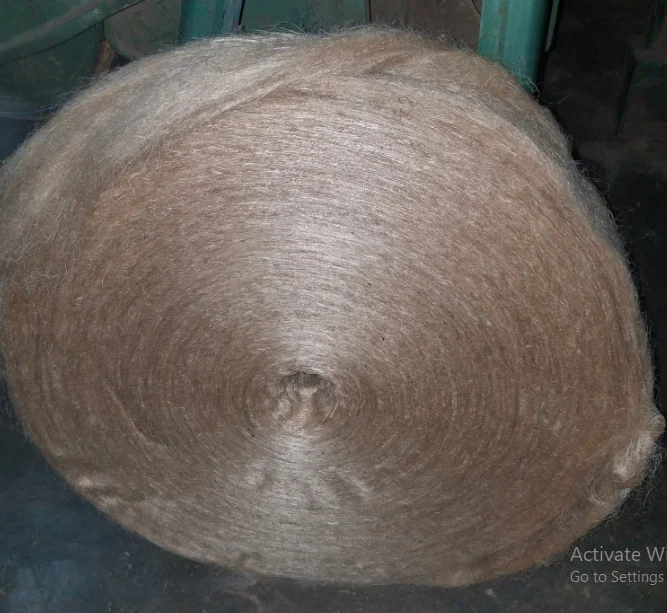 High Quality 100% Making Sliver Roll Jute Fiber Twisted Rope Original Roll Packing Pattern Coil Natural Color Sliver