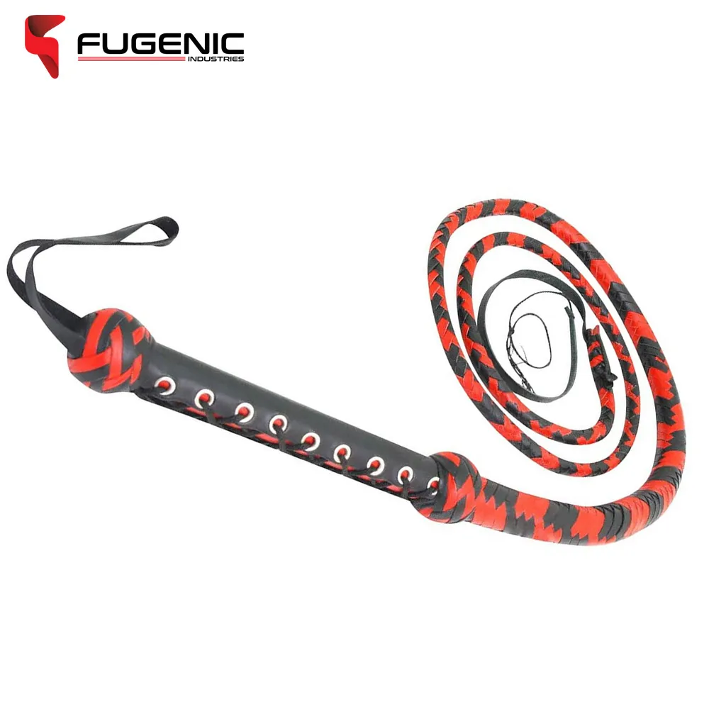 Bull Whips Real Cowhide Leather 6 Feet Long 12 Plaits Heavy Duty Leather Bull Whip BY Fugenic Industries