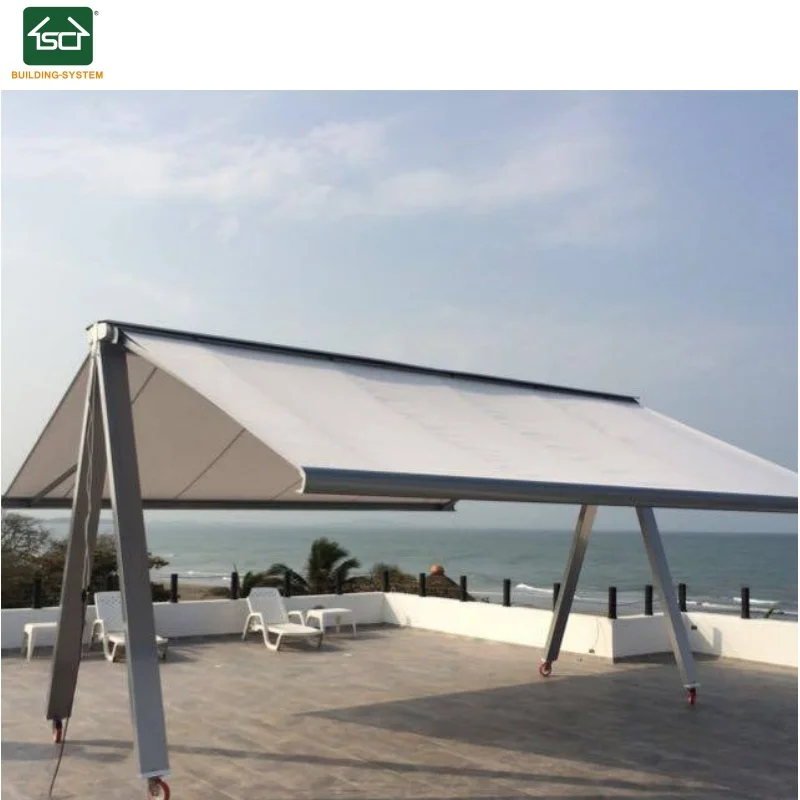 CE Approved Motorised Retractable Awning Roof mounted wall outdoor manual awning heavy duty rainproof awning