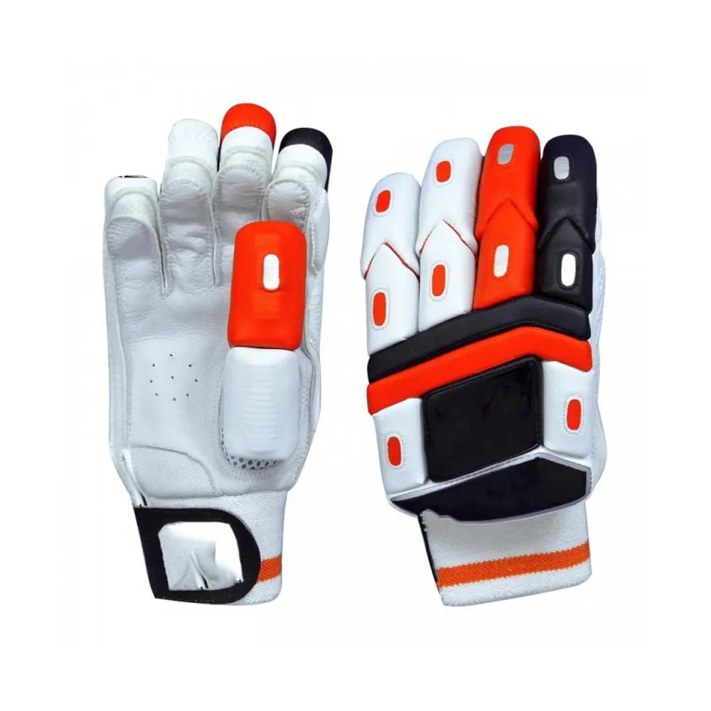 Batting Gloves Leather Made Finger Safety Wear Comfortable Cricket Gloves / Batting Gloves