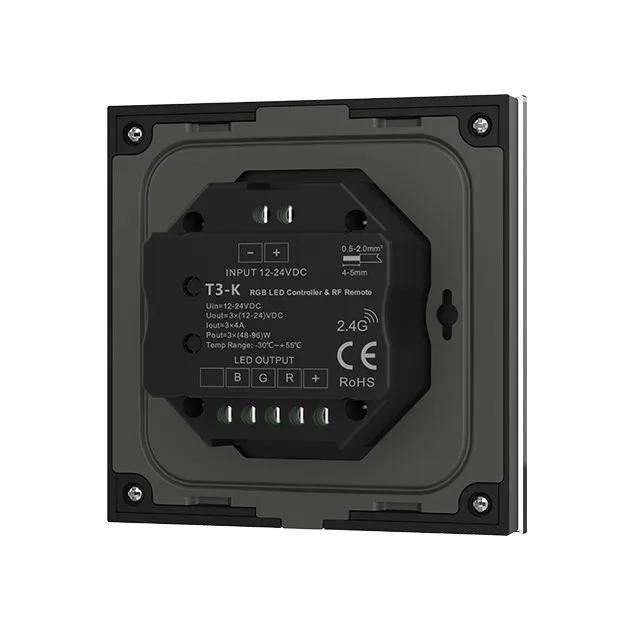 T3-K-B DC 12-24V Knob Panel RGB Controller