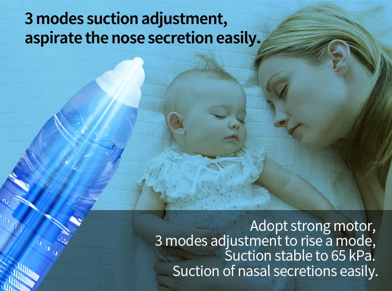 Electric Nasal Aspirator Vacuum Newborn Nose Cleaner Baby Nose Sucker Food Grade Hygienic Suction Electric Infant Nose Suction