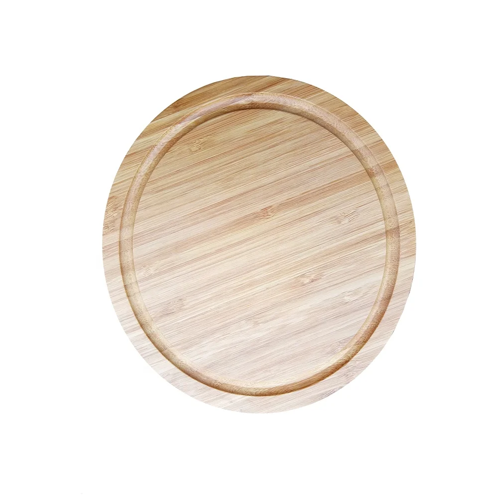 Round Bamboo Cheese Cutting Board Set With Knives Customized Cheese Board Bamboo set