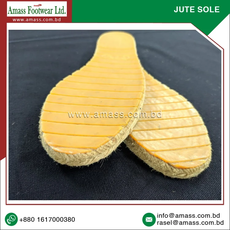 Professional Supplier of Best Quality Widely Selling 100% Handmade Jute & Rubber Material Espadrilles Sole at Low Price