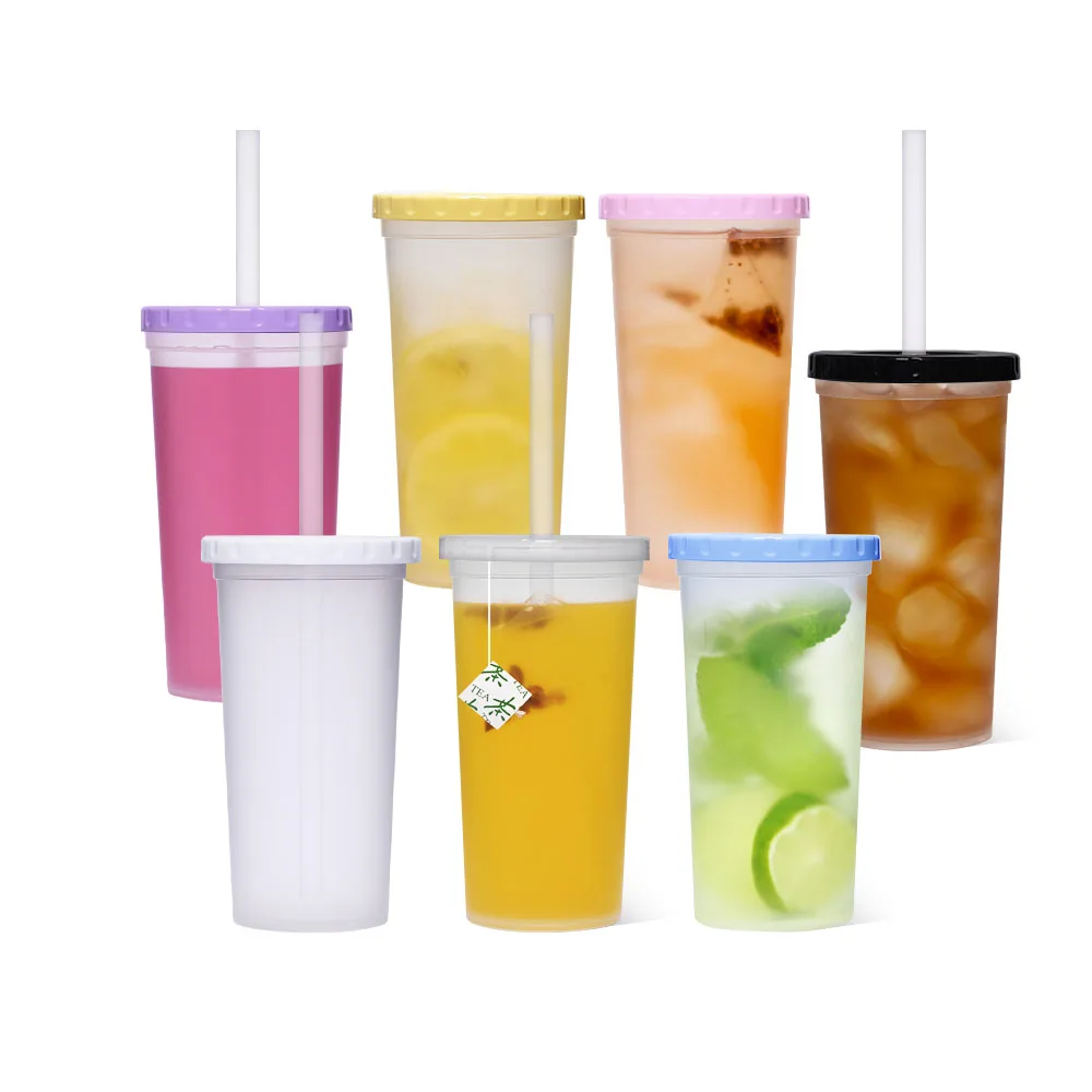 Promotional Gifts 16oz Reusable Tumblers with Straw and Lid Party Tumbler Design made in Korea BPA FREE