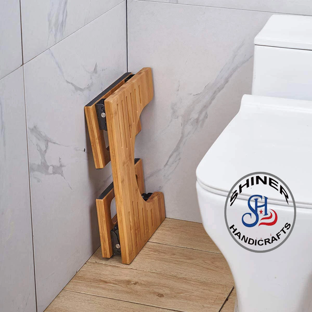 Toilet Squatting Stool Bamboo Toilet Foot Bathroom Step Stool Non-Slip Potty for Children and Adults in Bathroom  Stool