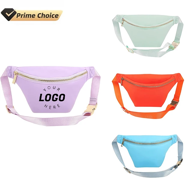 Custom Print Nylon Fanny Pack Waist Bag Hip Crossbody Bum Sling Pouch Utility Money Belt for Women