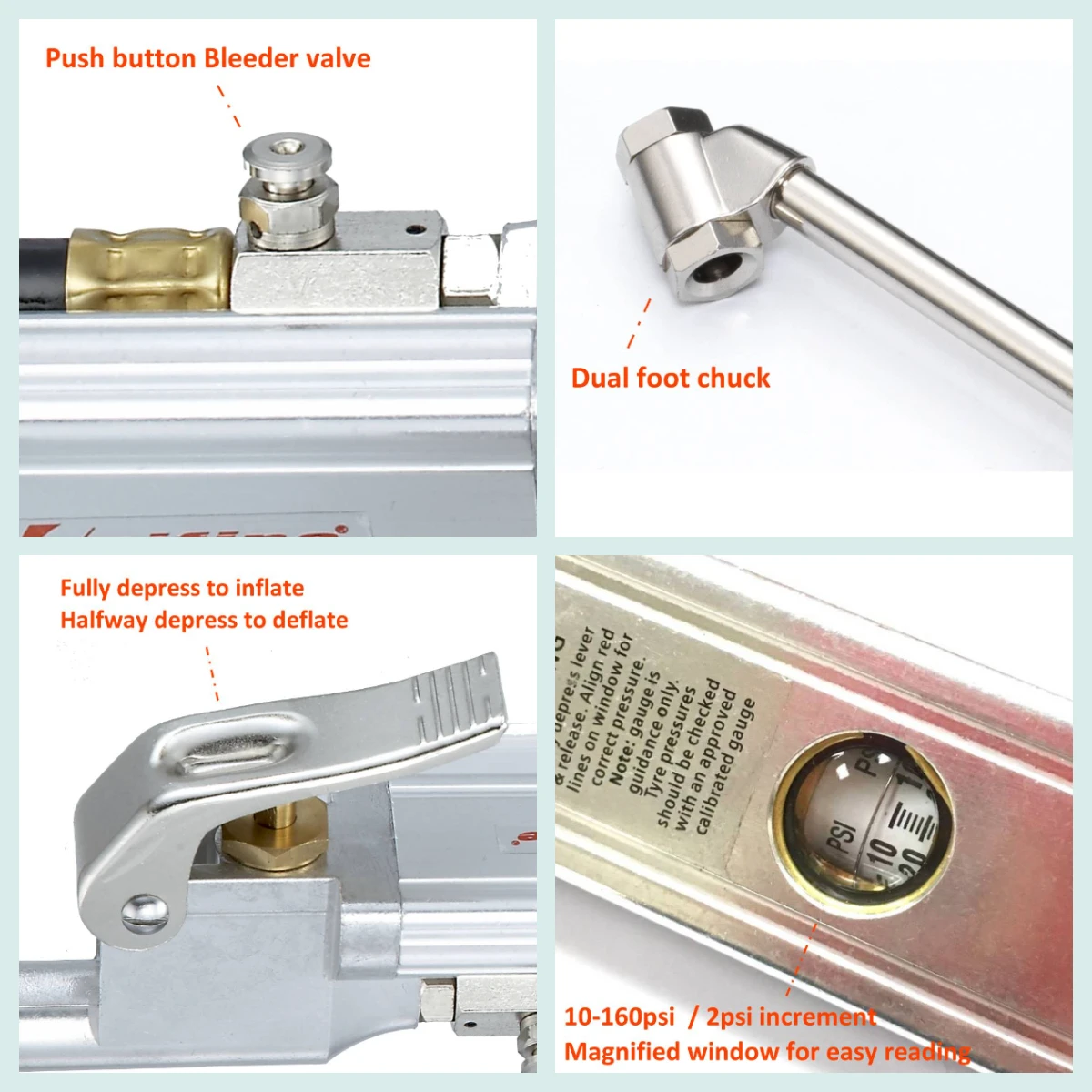 Air Tool Accessories Gauge Tire Inflator