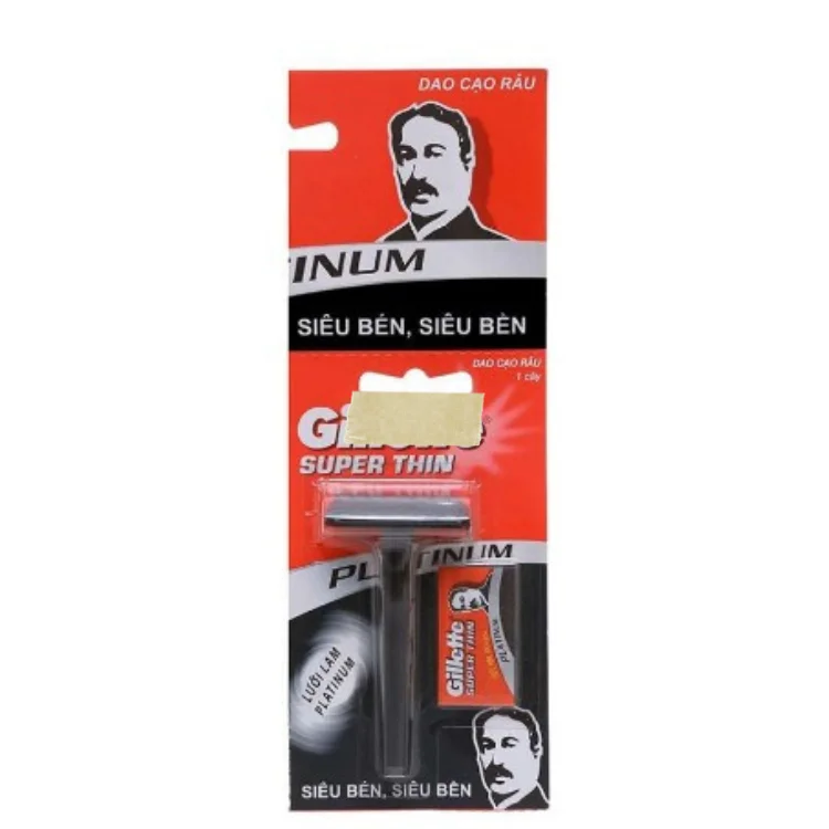 Wholesale Gilleette Super Thin Platinum Razor - 6 pcs/pack, 24 pack/case High quality a more comfortable shave