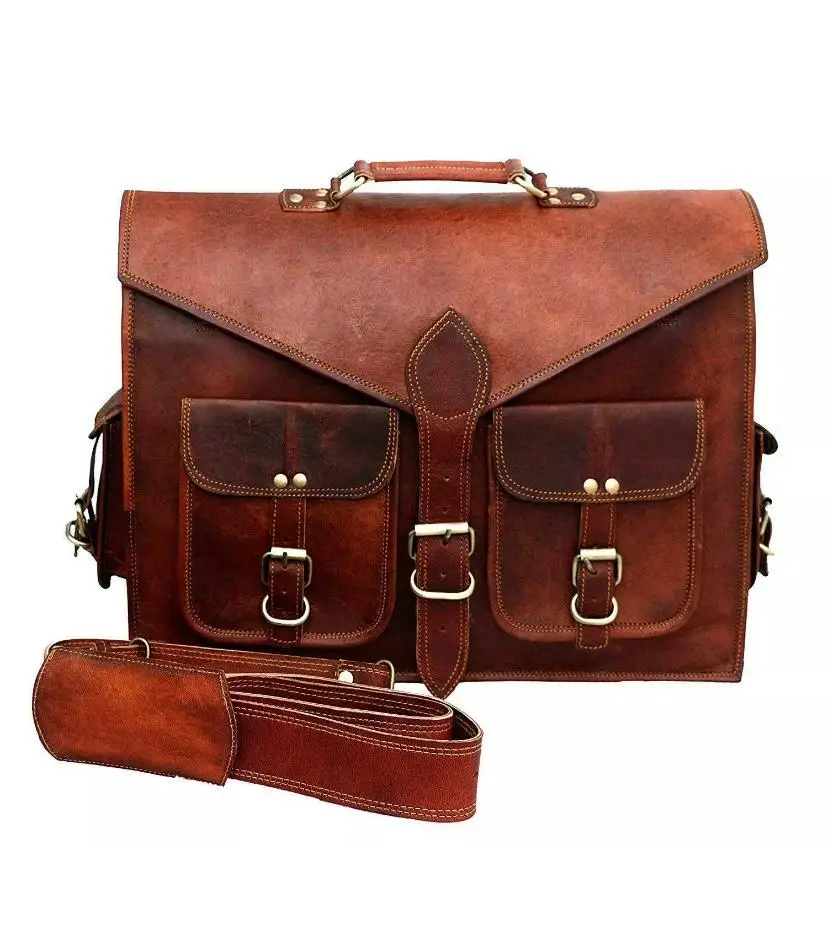 Сумка-мессенджер из натуральной кожи для ноутбука ручной работы, портфель на плечо для повседневного использования для профессиональных мужчин и женщин, безопасный для ноутбука по хорошей цене