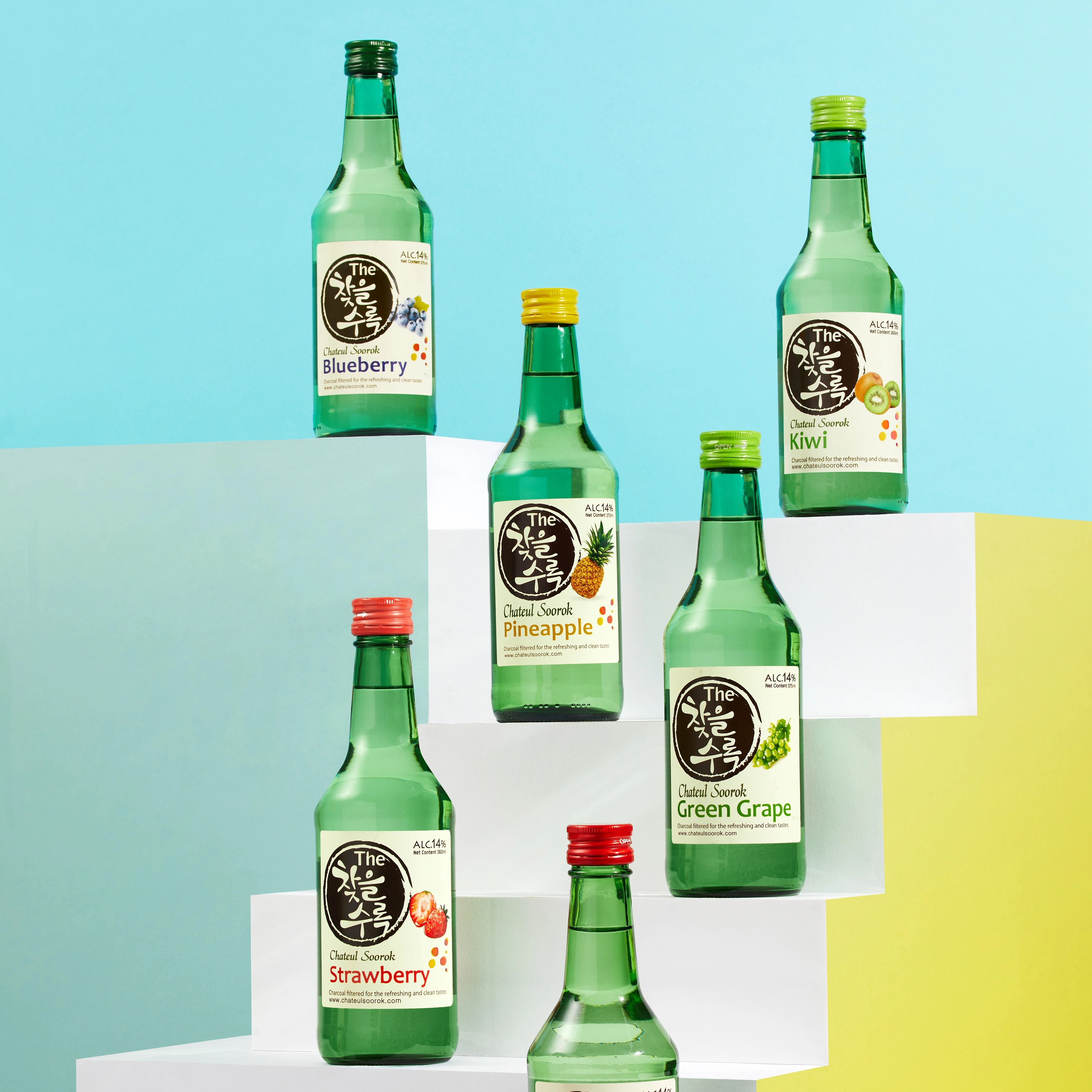 The Chateul Soorok High quality SOJU Glass bottle 360ml ABV 14%~19.3% high quality korean SOJU Apple flavor Wine