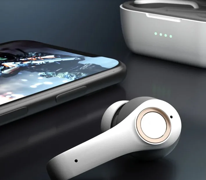 ANC True Wireless In-Ear Earbuds Active Noise Cancellation Compatible with iPhone and Android Blue tooth Earbud Headphone