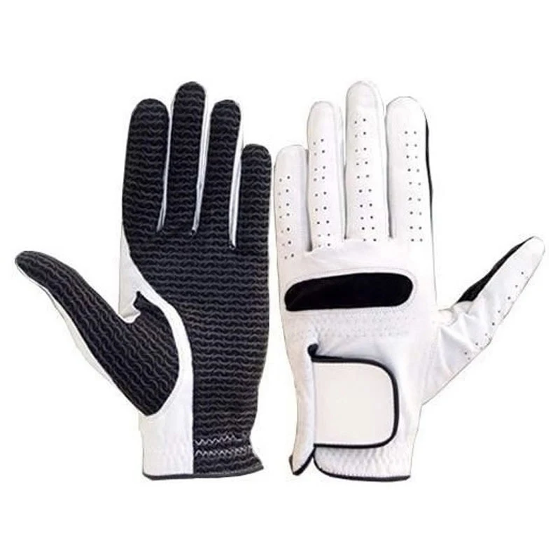 Latest Fashion Plain High Quality Golf Gloves with Latest Pattern Embroidery Logo Leather Golf Gloves