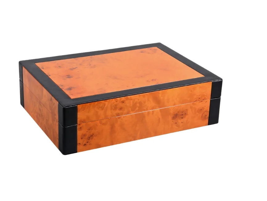 Manufacturers custom new cigar case splicing PU leather cigar case cigar humidor