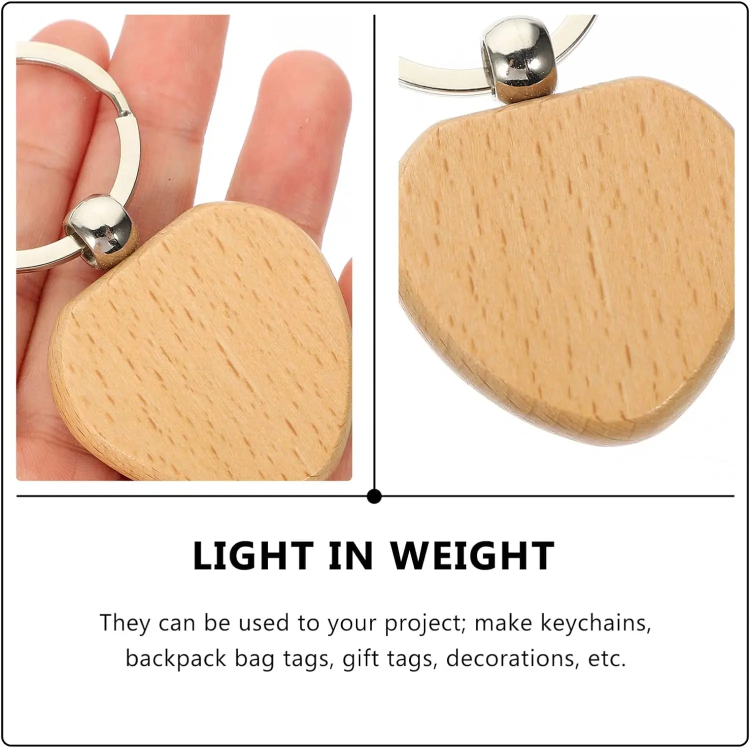 Blank DIY Natural Wood Slices-Wooden Keychain Blanks Wood Rounds for Lase Engraving Ornaments