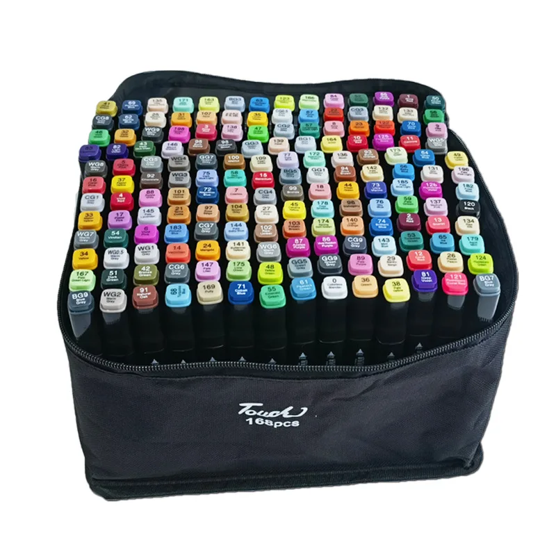 Hot Selling Marker Pen Sets Art Supplies For Kids Marker Pens Dual Tip Permanent Brush Color Marker Pens Set